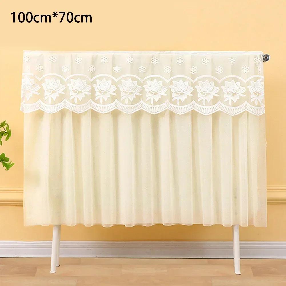 Decorative Lace Dust Cover 60 80 100 150 160 180*70cm Lace Radiator Cover Romantic Aesthetic Breathable Fabric
