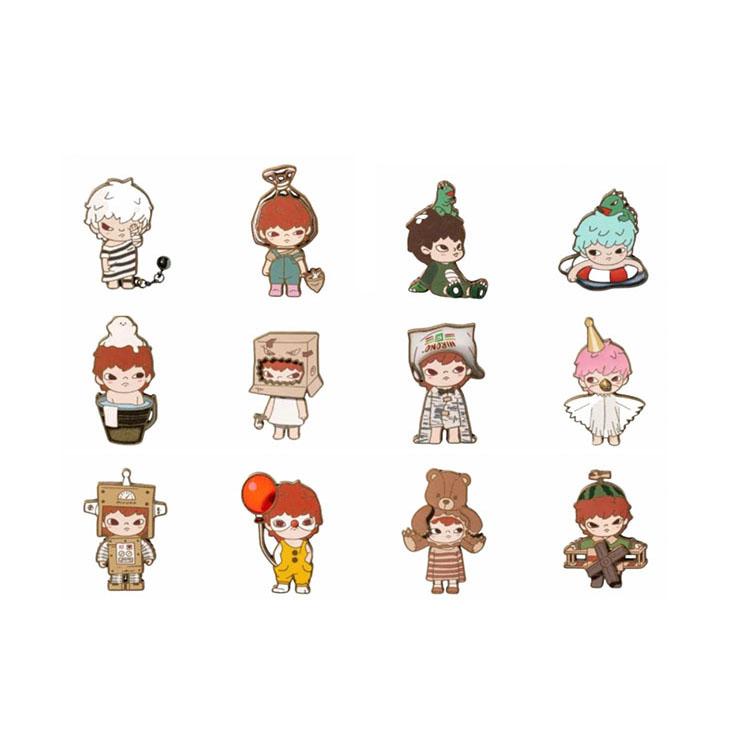 POP MART Hirono Little Naughty Collection, Metal Badge Mystery Boxes, Single Mystery Box