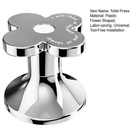 Flower Shaped Toilet Press 1Pc/2Pcs Toilet Button Pusher Easy Wipe Universal Fit Tool-Free Installation Toilet Tank Button Aid for Long Nail