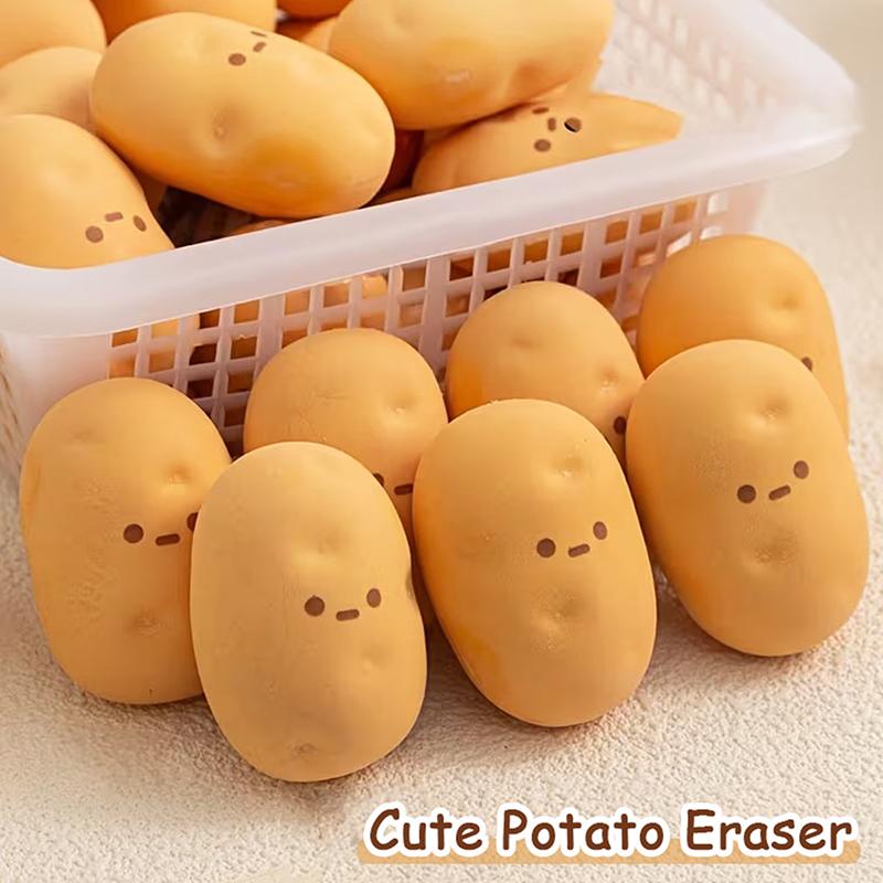 Creative Simulation Food Eraser Potato-Shaped Model Children'S Homework Pencil Correction Eraser Unique Funny Eraser