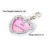Rhinestone Pet Collar Pendant: Heart & Bone Shape Photo Frame, Anti-lost Info Tag, DIY for Cats & Dogs