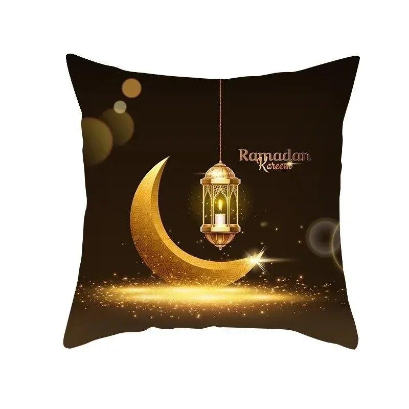 Eid Mubarak Decorative Cushion Cover Aid Ramadhan Decoration 2024 Islamic Muslim Decorative Ramadhan Eid Ramada Pillow Cover