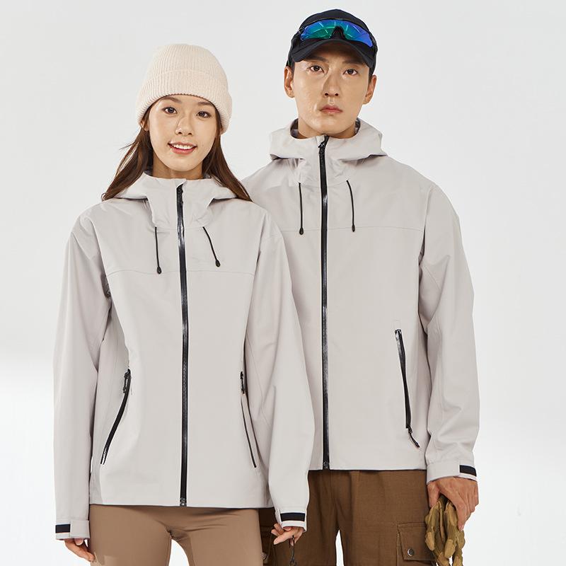 Hard Shell Jacket Men's Outdoor 20000 + Waterproof and Windproof Pressure Glue Single Layer Light and Wet Steam Jacket Mountaineering Suit