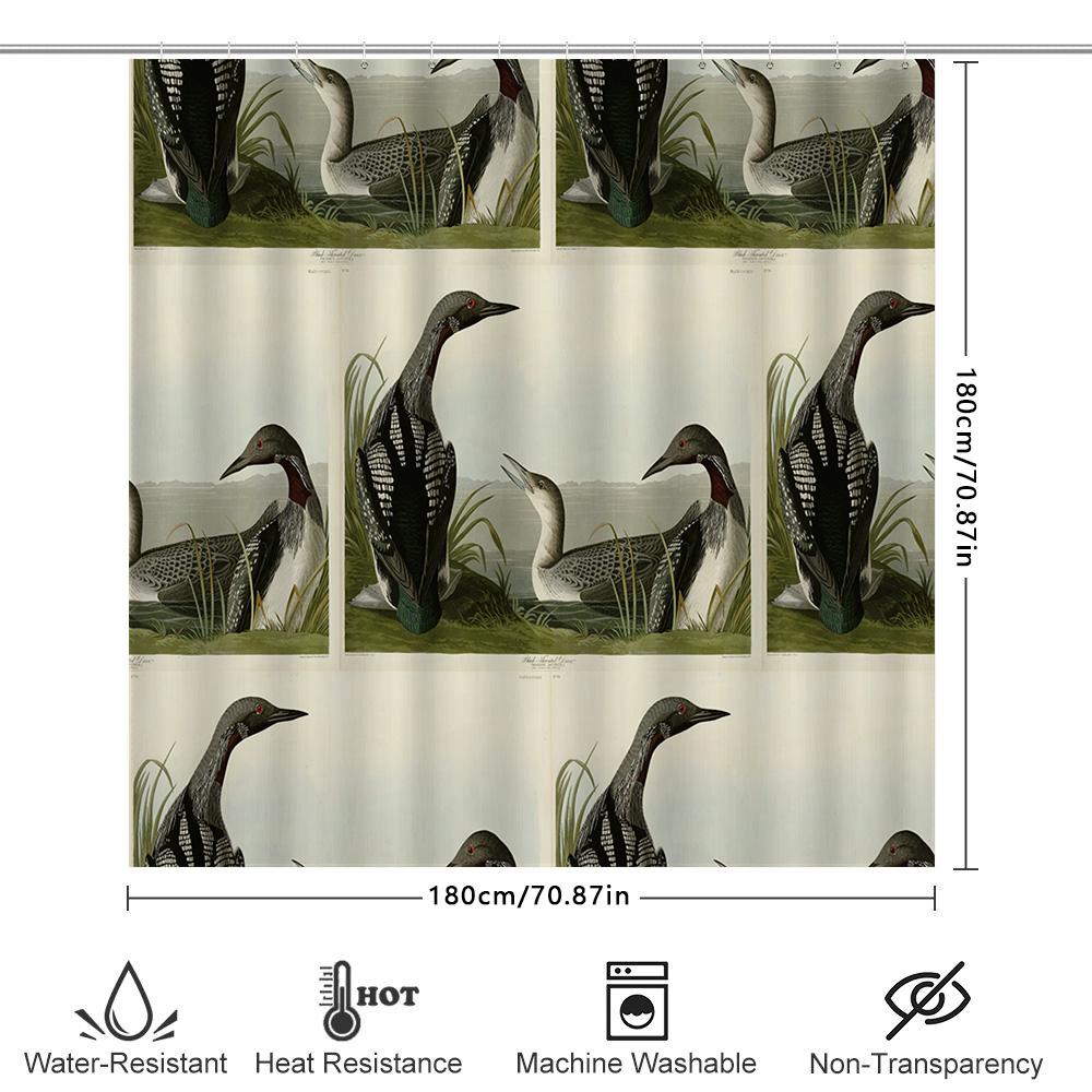 Nature Inspired Bath Curtain Handcrafted Print Design For Bathroom Decoration 72X84 Inches Waterproof Shower Curtain Set With Ho