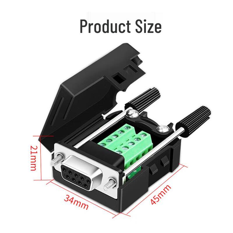 DB9 Solderless RS232/485/422 Female Connector