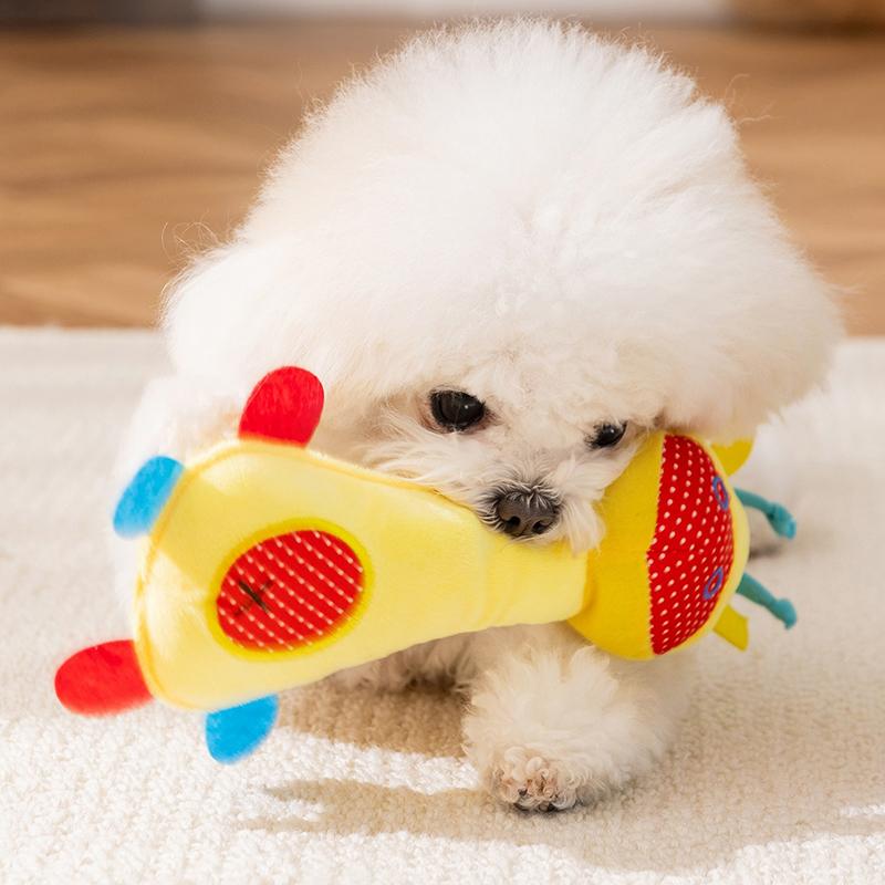 Pet Voice Toys Cartoon Plush Dog Teeth Grinding Toys Teeth Cleaning Wear resistant Cat and Dog Training Fun Pet Supplies