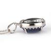 925 Sterling Silver Lapis Lazuli Pendant with Tanzanite Accents Oval 16x12mm Rhodium Fine Jewelry Gift for Her
