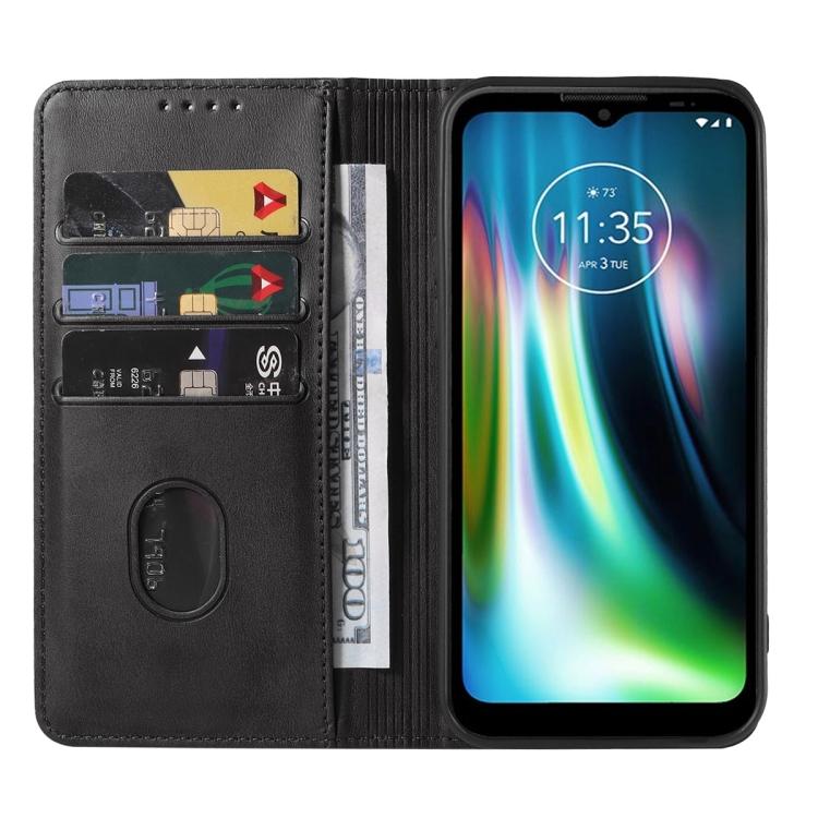 Für Motorola Moto Defy 2021 Leder-Handyhülle mit Magnetverschluss