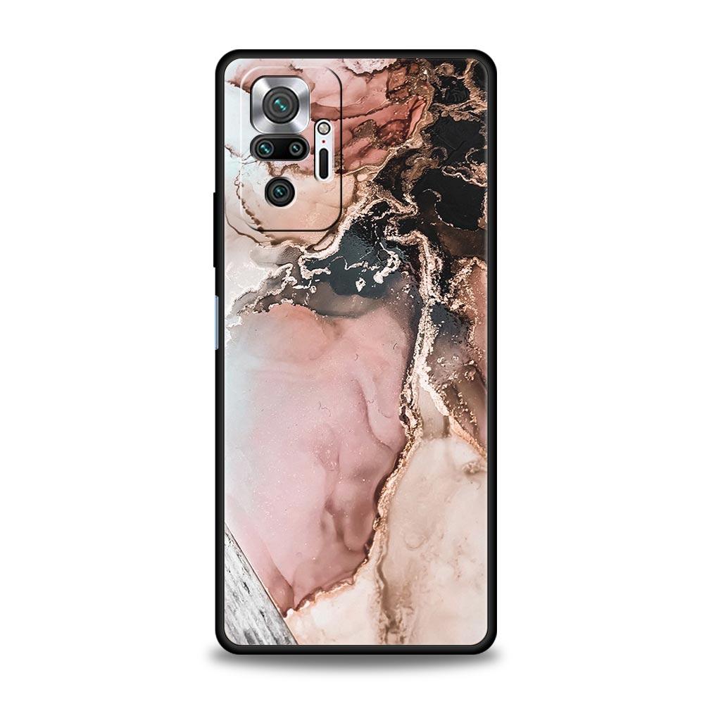 Vintage Marble Phone Case Cover for Redmi 14C 10C Note 15 14 13 12 10 11 K40 Pro Plus 5G Soft TPU Shockproof Shell Fundas Capas