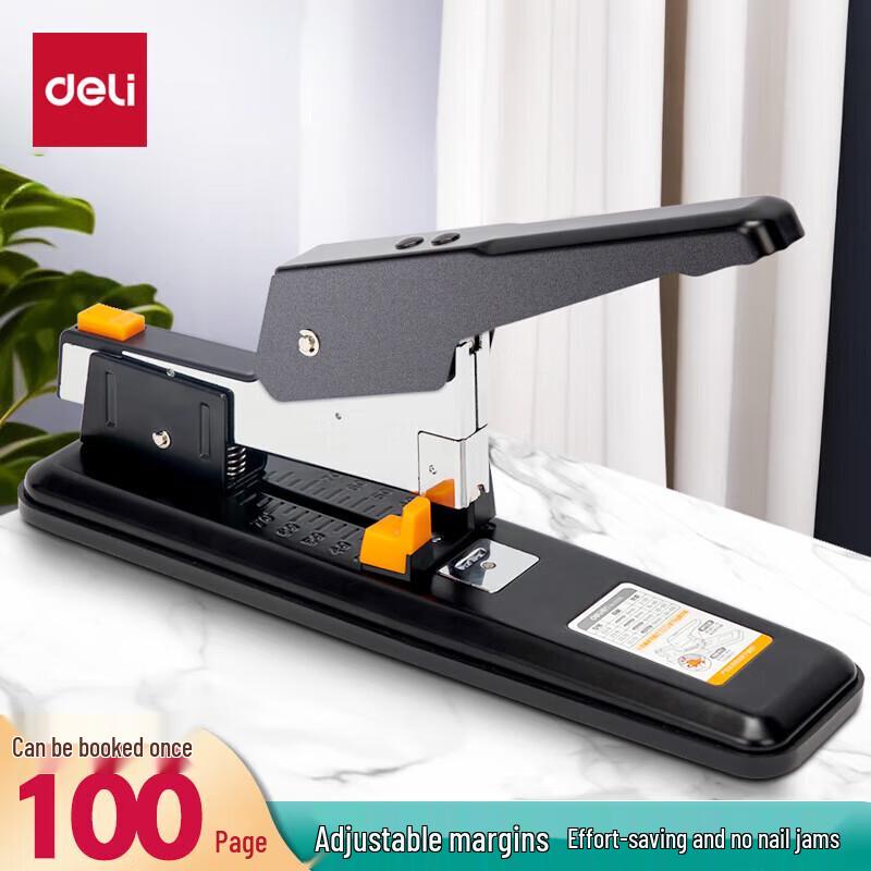 Deli 100-Sheet Heavy-Duty Stapler