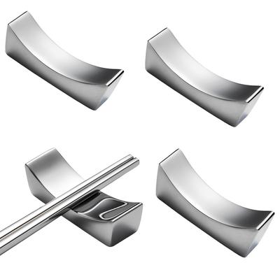 Fogman Chopstick Rests and Spoon and Stainless Set of 4 Rests, Simple, Stylish, Luxurious, Steel,