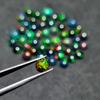 AAA Naturalny Czarny Opal Wielokrotnie Błyszczący Kaboszon Lot Etiopski Opal Opal Na Pierścionek Zaręczynowy Naturalny Etiopski Czarny Opal Kaboszon Lot