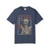 Staying Alive T-Shirt, Trendiges Lustiges Skelett-Shirt, Kaffee-Geschenk Totenkopf Halloween