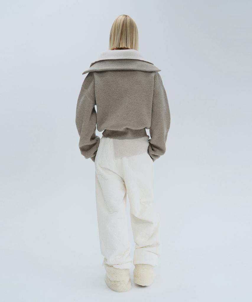 Daiaegeuneol Sailor Half Zip Up Knit (Brown)