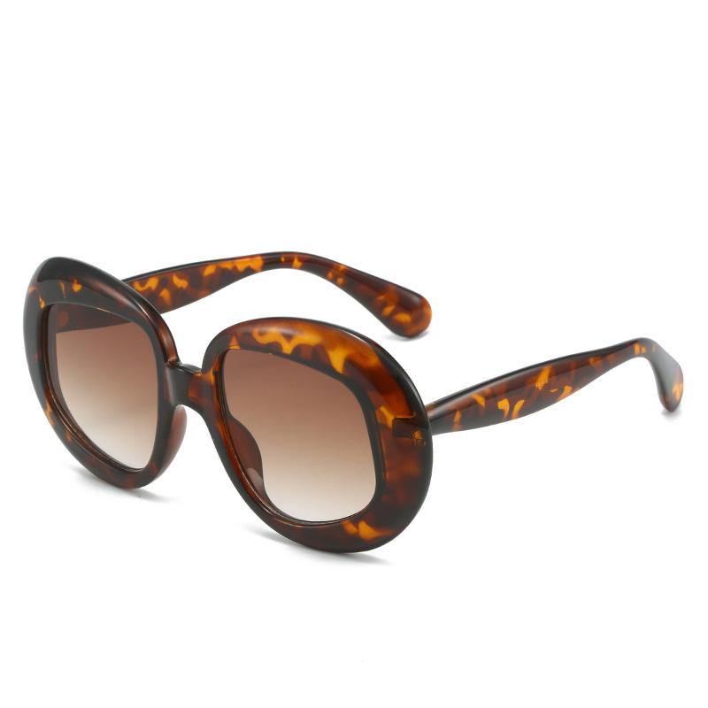 Fashion Oval Contrast Color for Women Sunglasses Vintage Retro Square Clear Gradient Lens Sunglasses UV400 Men Trending Luxurious Punk Sun Eyeglasses