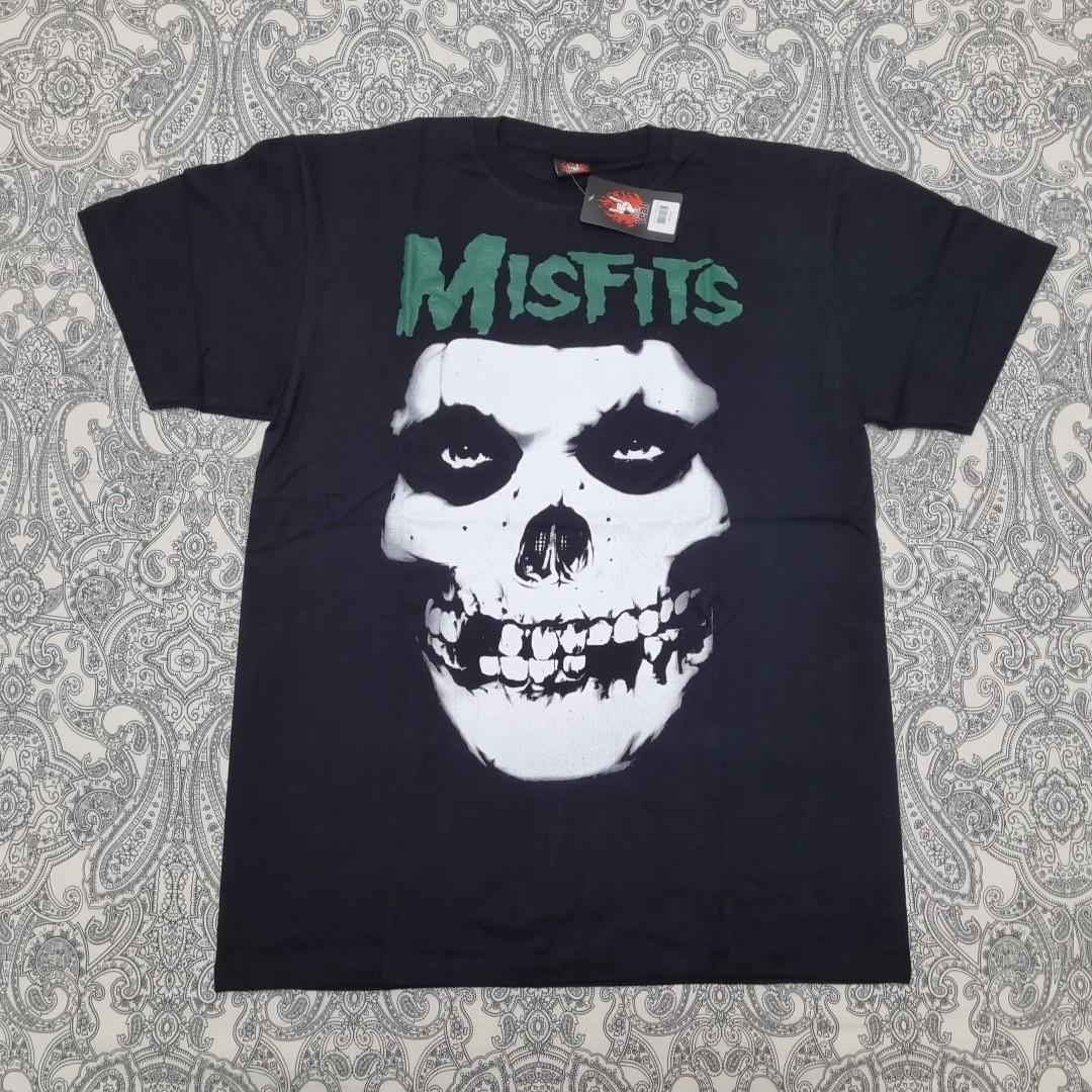 Misfits White Ghost Skull Band T Shirt Mens Womens Tees Top Graphic Print New L
