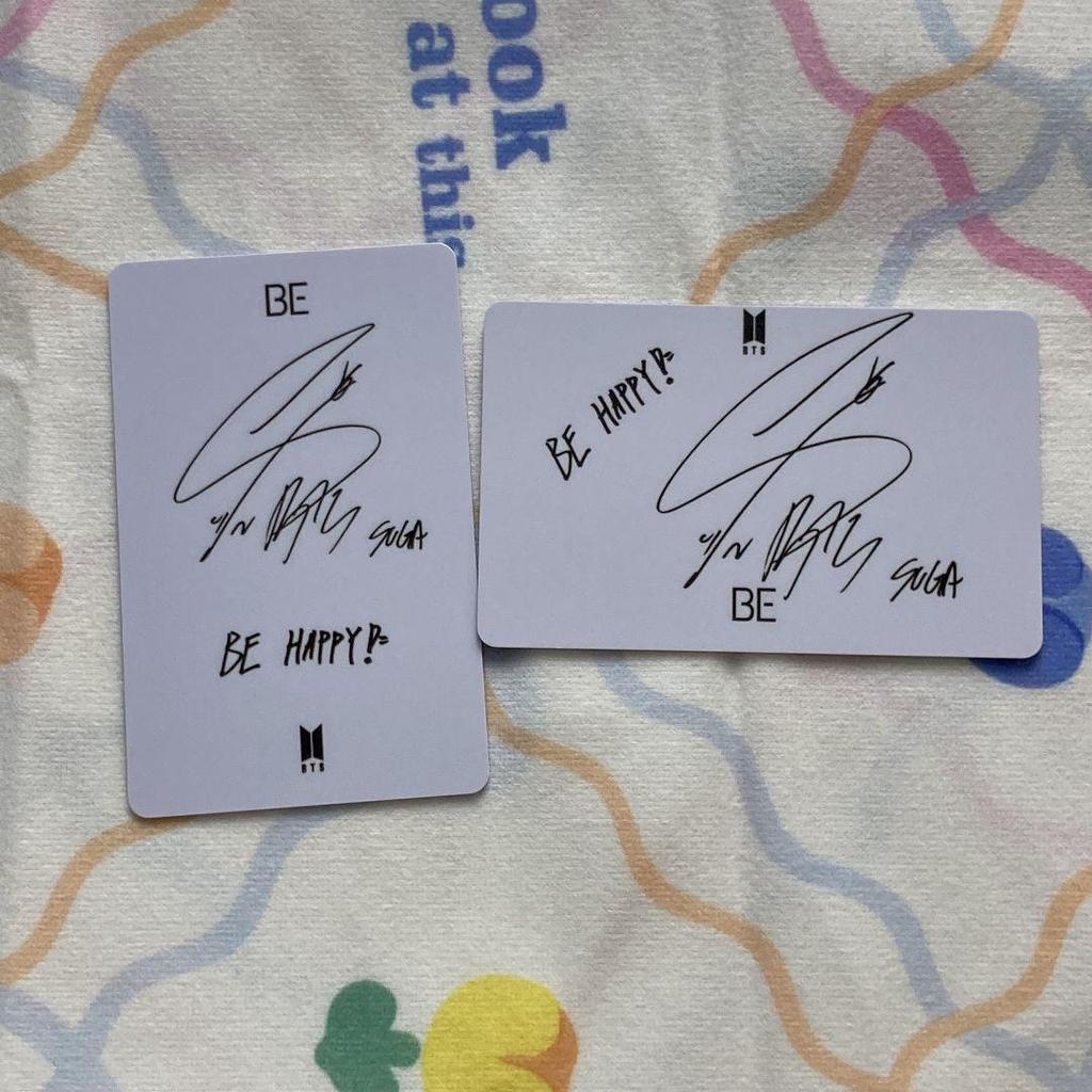 [USED] BTS SUGA Yoongi BE Unreleased Lucky Drop Korean Trading Cards Set of 2