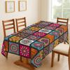 Ethnic Style Table Cover Rectangle Table Protecter Useful Bohemian Mandala Tablecloth  Banquet