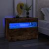 Vidaxl TV Cabinet with LED Lighting, Smoked Oak, 60X35X40 Cm
