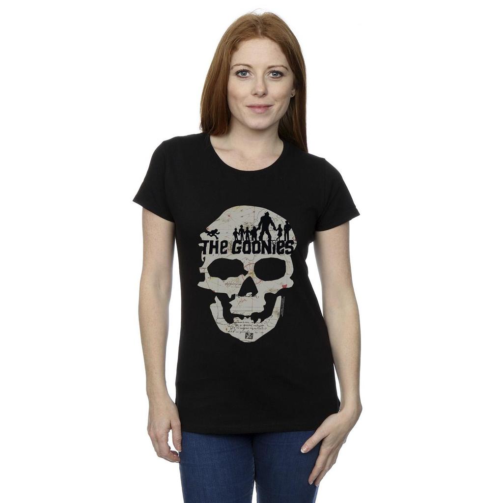 The Goonies Womens/Ladies Map Skull T-shirt i bomull