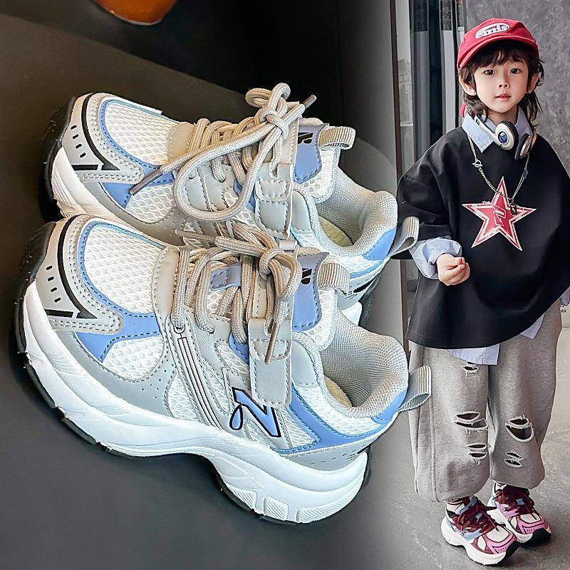 Girls Shoes Dad Shoes 2025 Autumn New Korean Version Versatile Boys Sports Shoes Mesh Breathable Casual Shoes