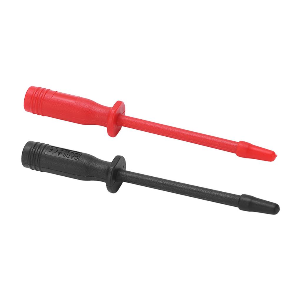 2PCS J.30016 Piercing Probe Multimeter Test Hook with 4mm Connector Port Car Repair Test Hook Insulation Test Needle