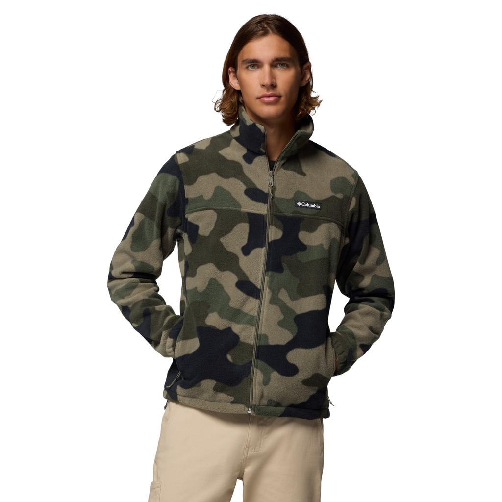 Columbia Steens Mountain Printed Jacket, Mens Green Fleece