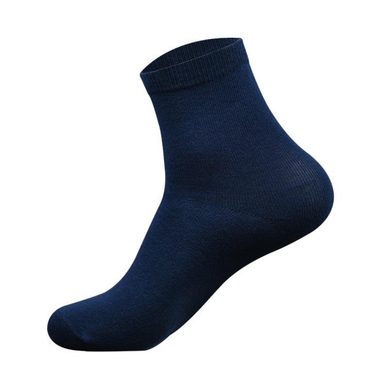 Herrensocken für Herbst und Winter, gekämmte Baumwolle, lässige einfarbige Socken, schweißabsorbierende, atmungsaktive, verdickte kurze Wadenstrümpfe für Herren