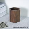 Black Walnut Pen Holder - Desktop Stationery Organizer, Creative Student Gift, Customizable with Logo