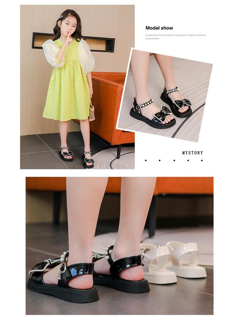 2025 Summer Soft Sole Korean Style Princess Sandals for Girls
