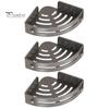 Stable Load-bearing Shelf 1/2/3 Pcs Bathroom Storage Rack Triangle Shape Suction Cup No Drilling Self-adhesive Great Load Bearing with Hooks Removable
