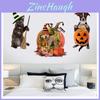 Kitten Puppy Pumpkin Halloween Sticker For Festive Home Decoration**