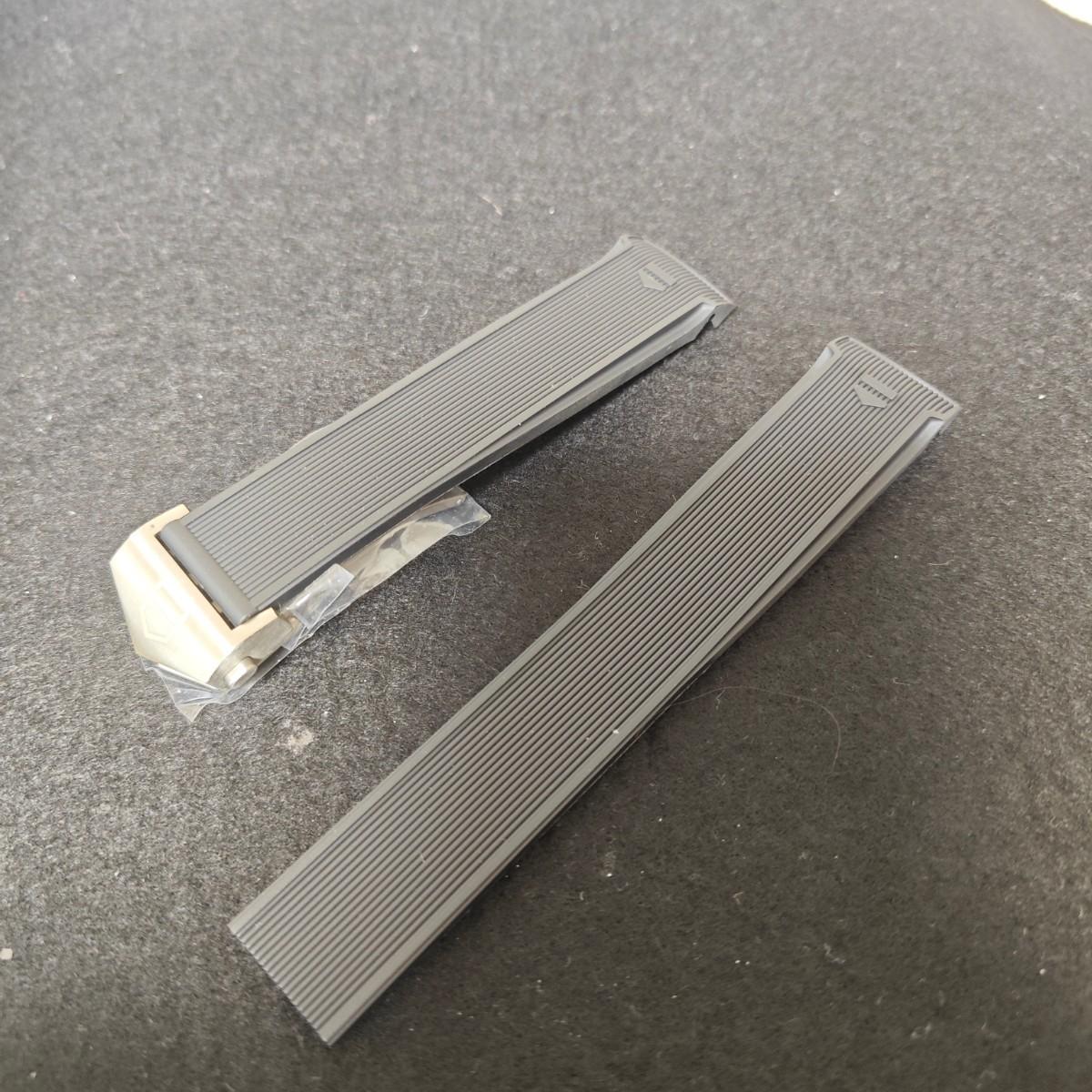 Used Rubber belt width 20-21mm black Compatible with Tag Heuer TAGHeuer Replacement Compatible with Aquaracer 41mm products