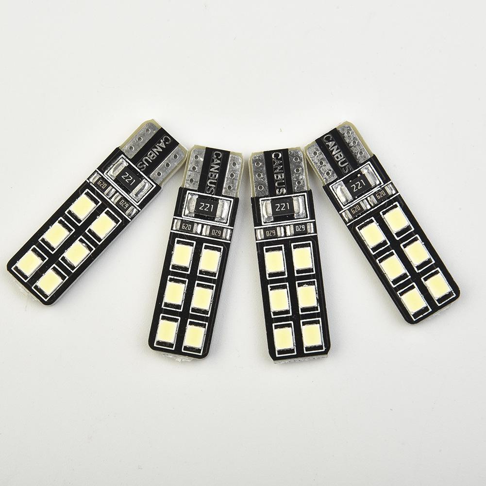 Car LED Lights Auto 4Pcs 6000K White Error Free Eyebrow DC12V Lamp Bulbs