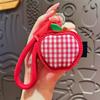 Keychain Imitation Leather Strawberry Star Fruit Design Keychain Pendant with Lanyard Mobile Phone Bag Hanging Ornament