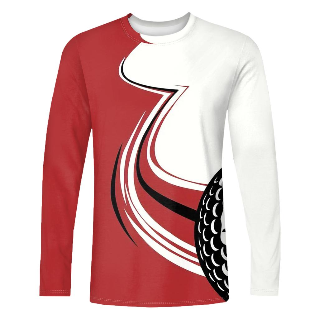 Męska koszulka z okrągłym dekoltem Odzież Odzież Outdoor Długi rękaw Nadruk Projektant mody Vintage