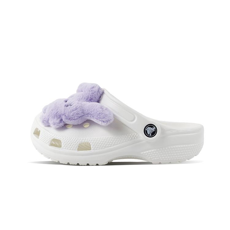 

Crocs Classic clog EVA Purple Rabbit Small Fresh Fashion Cute Home Casual Hole Shoes Unisex White 43-44 белый