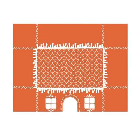 

Рождественская скатерть «Пряничный домик» 7,55 x 9,84 фута Скатерть с вырезанными дверью и окнами Покрытие для стола Игровой домик для детей Рождество Семейное собрание Зима A