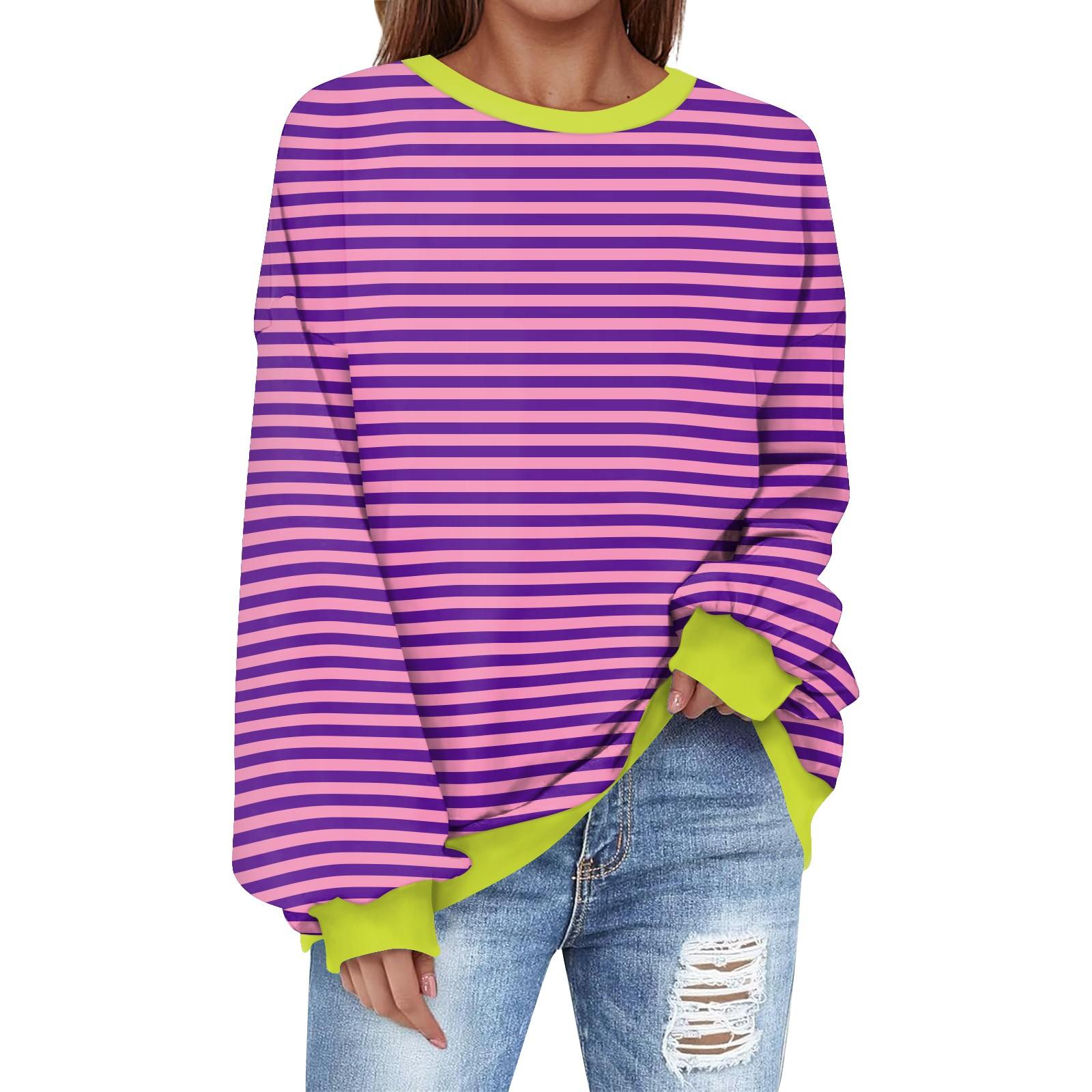 

Толстовка большого размера для женщин с круглым вырезом и принтом, с длинным рукавом, толстовка S