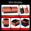 Foldable Leather Car Storage Box and Trash Can