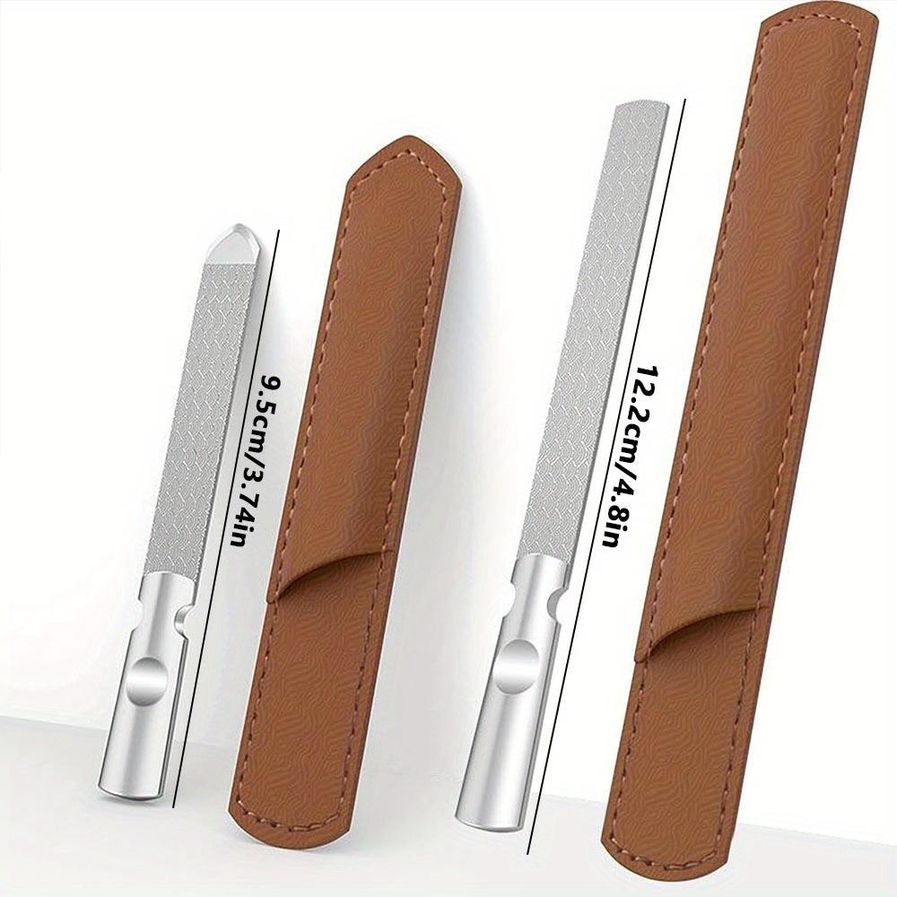 Professional Stainless Steel Nail File Double-Sided Manicure Tool, Suitable for Natural Nails Heavy Duty and Reusable Nail Care