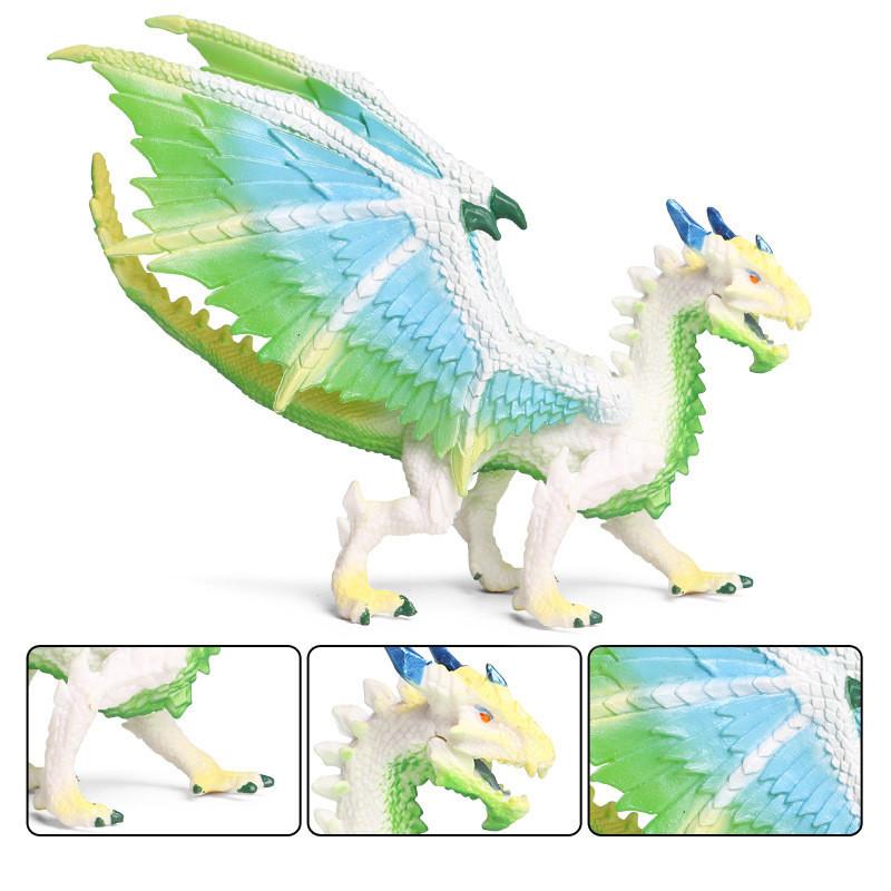 Ancient Mythical Animal Monster Ice Dragon Model With Movable Mouth For Kids Educational Playroom Decor