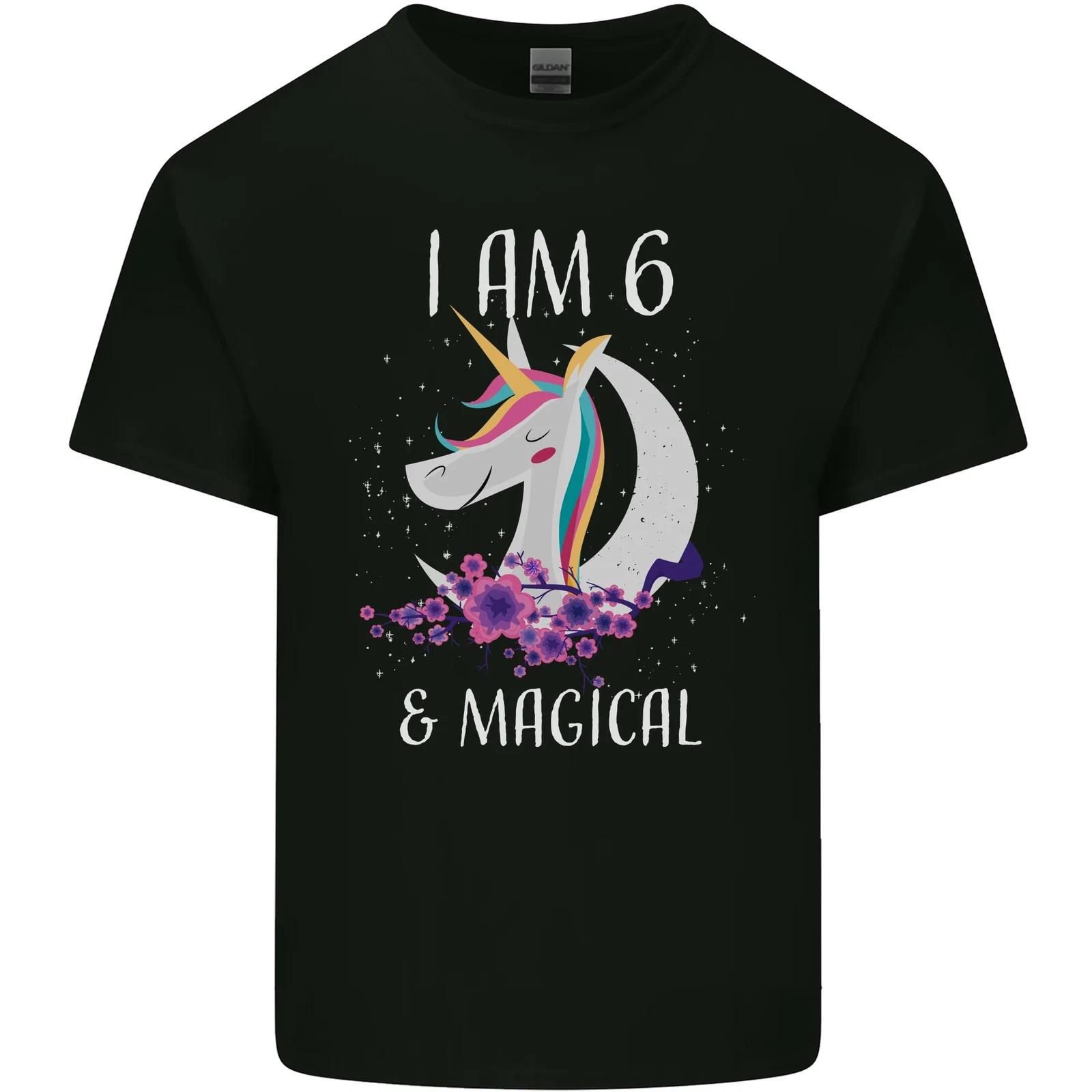 6 Year Old Birthday Magical Unicorn 6th Kids T-Shirt Childrens M