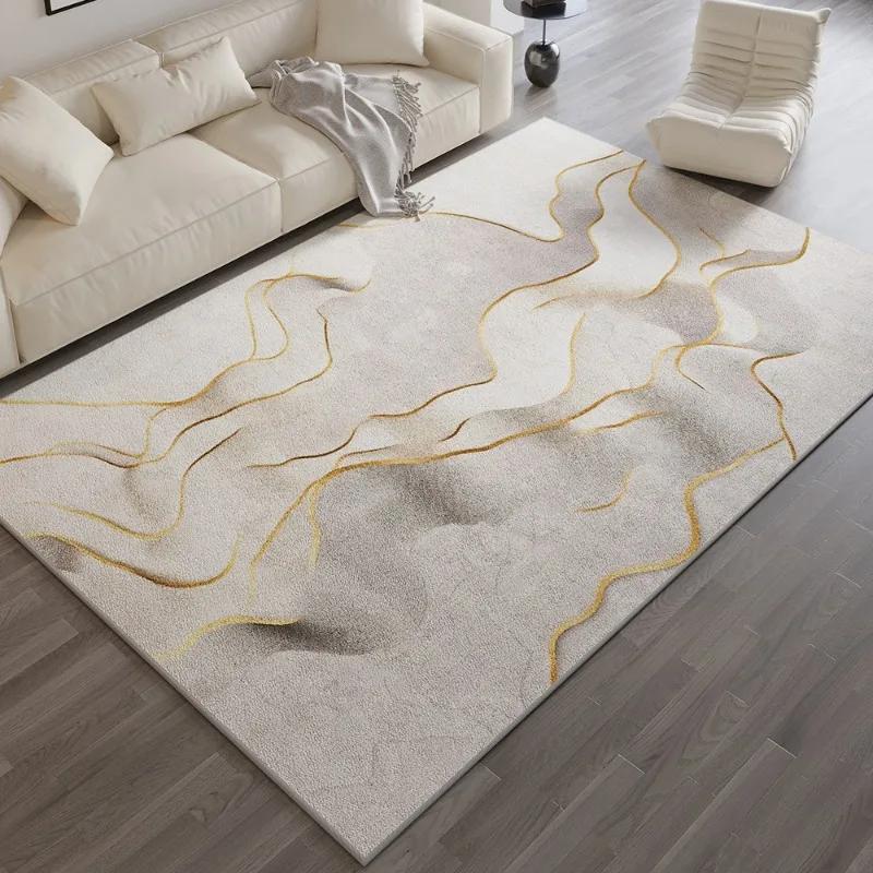 Moderne, leicht zu reinigende, leichte Luxus-Druck-Teppich, groß, rutschfest, verschleißfest, weiche Matte für Wohnzimmer, Schlafzimmer