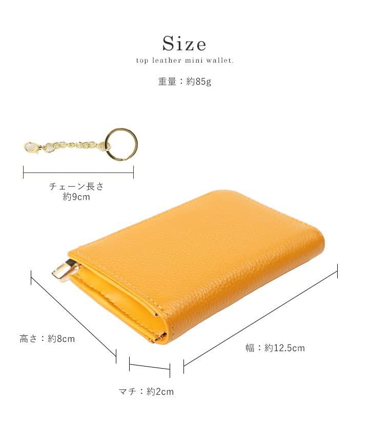 Lizdays Compact Mini Wallet with Genuine Cowhide Leather and Small Card Slots Women's (Navy)