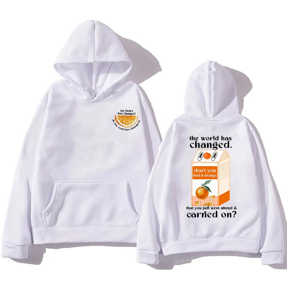 Noah Kahan Zeckenzeit Orangensaft Hoodie Die Welt hat sich verändert Herren/Damen Hoodies Unisex Winter Fleece Pullover Sweatshirt
