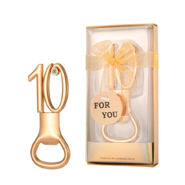 Golden Bottle Opener with Number Essential Beer Opener Tool for Any Celebration