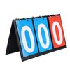 Portable Flip Sports Scoreboard Score Counter for Table Tennis Basketball(3 Digit Red Blue)