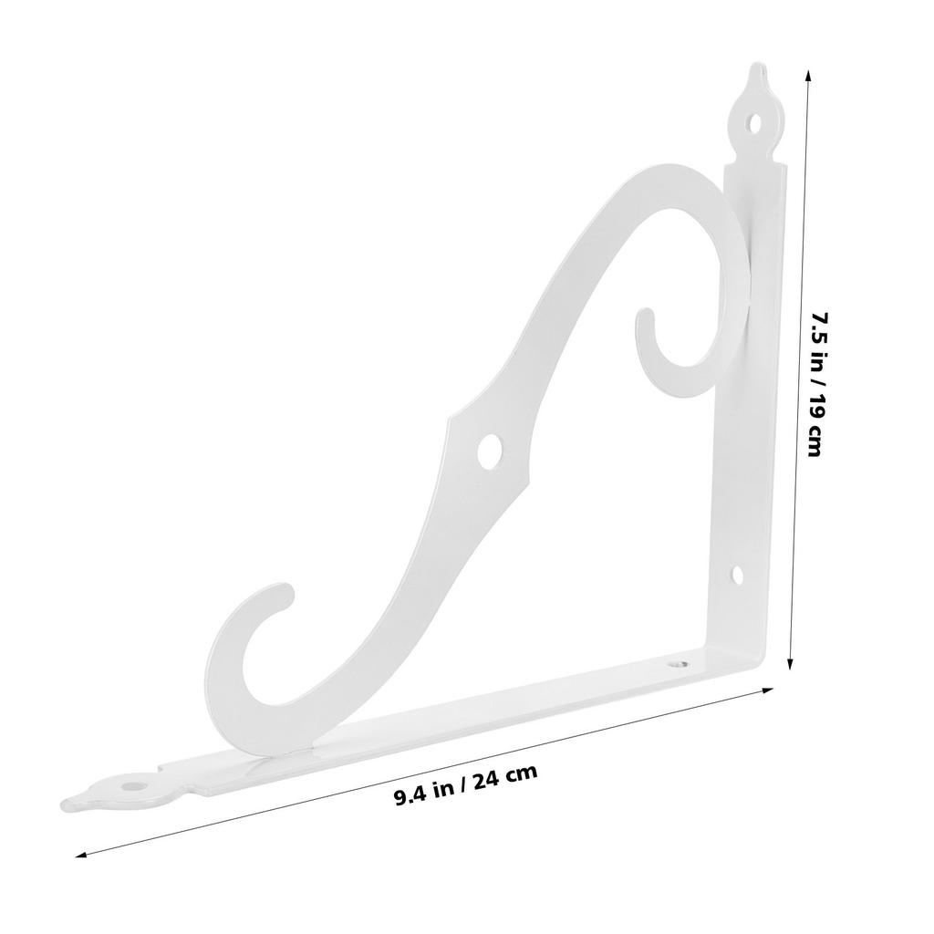 1Set Heavy Duty Wall Mounted Bookshelf Brackets Iron Shelf Supports for Storage Furniture Reinforcement Waterproof Anti-Rust