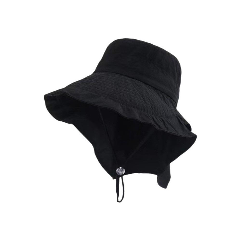 Korean Style Wide Brim Sun Hat Solid Color Women Bucket Hat Fashion Sun Protection Hat Outdoor